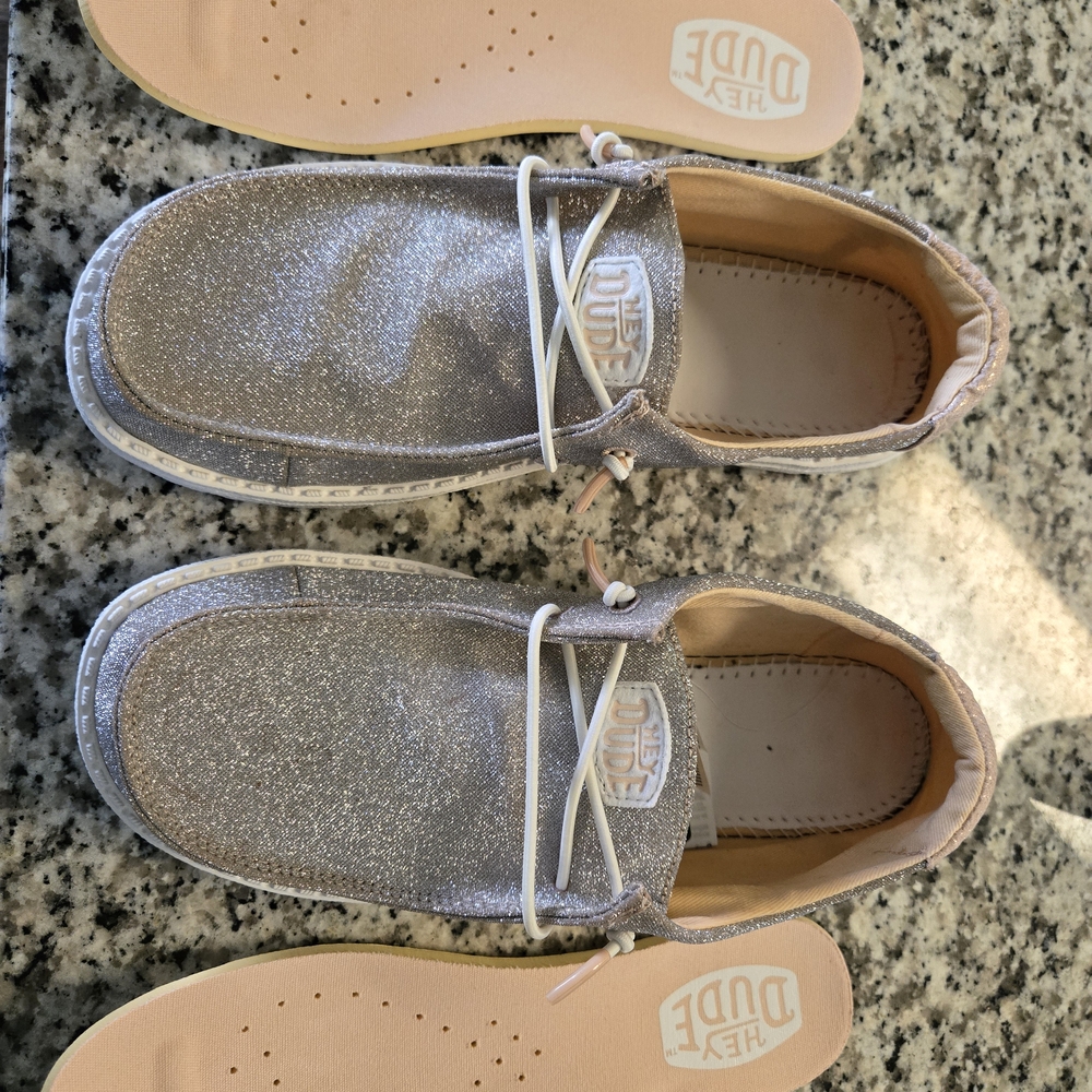 Hey Dude Wendy Metallic Sparkle Rose Gold